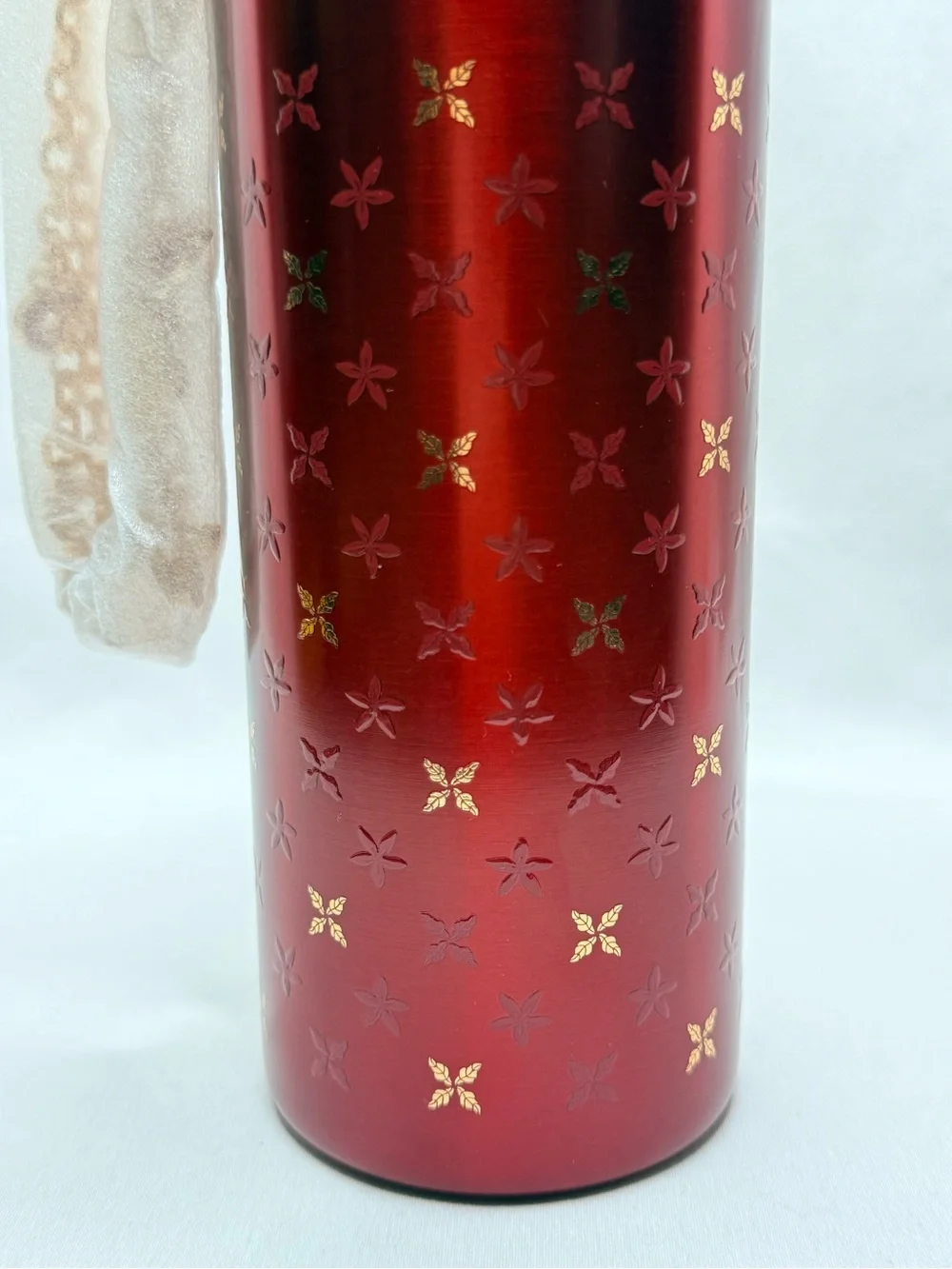 NWT Starbucks Red & Gold Star Stainless Steel Insulated Thermos 700ml